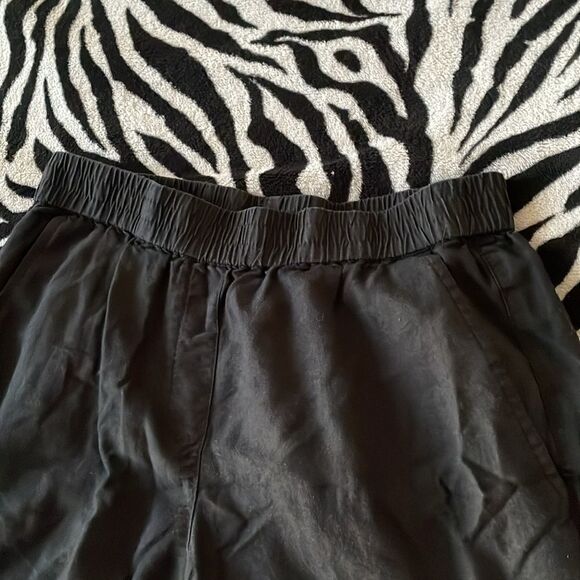 BCBGMaxAzaria loose light Cain black cargo jogger cuffed pants trousers - Picture 6 of 16